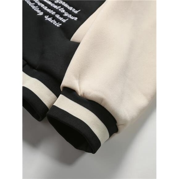 [Vintage Baseball Jacket] Autumn Winter Men's Vintage College Style Baseball - Picture 7 of 8